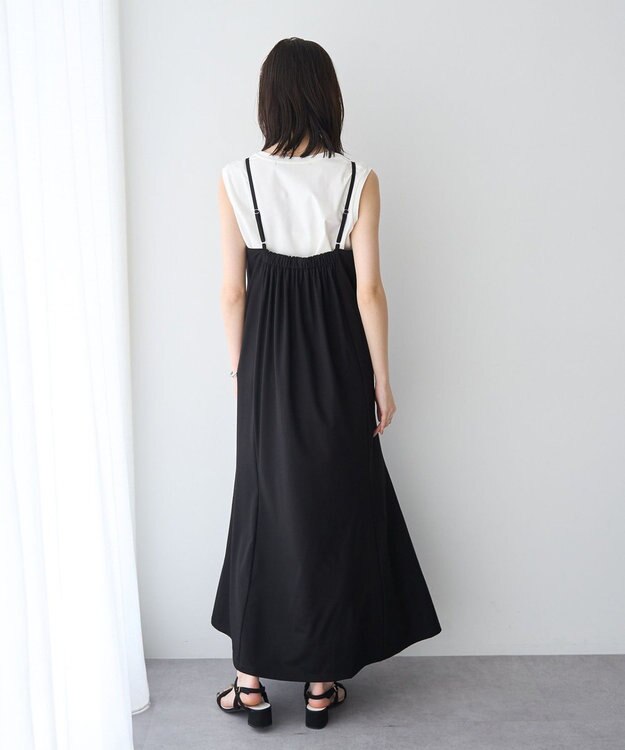YECCA VECCA 【2点SET】ミリタリーシアーシャツセットキャミワンピース Black
