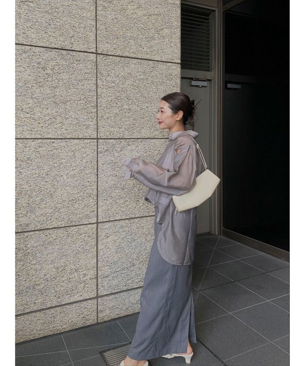 Green Parks ショルダースリット２ＷＡＹシャツ Gray