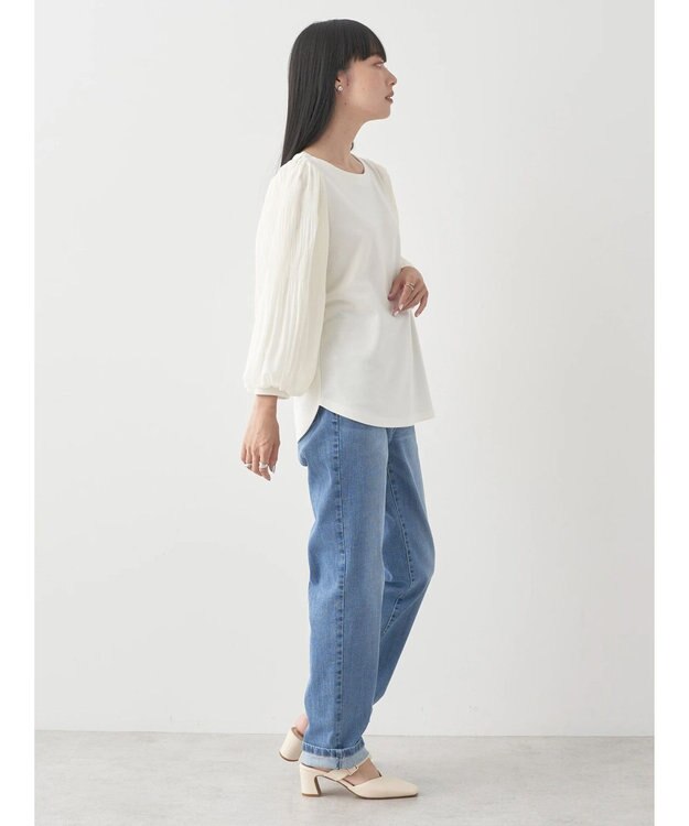 earth music&ecology マジョリカプリーツプルオーバー Ivory