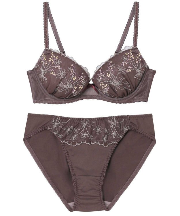 AMPHI ブラジャー ショーツセット まる胸メイク WEB限定カラーあり 【ブラショーツセット】 上下セット ブラ BCC224 アンフィ／ワコール ブラウン