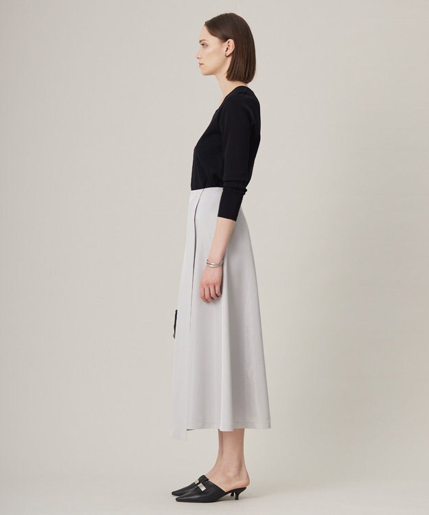 ICB 【洗える】トリアセブライトツイル  フレアスカート トープ系