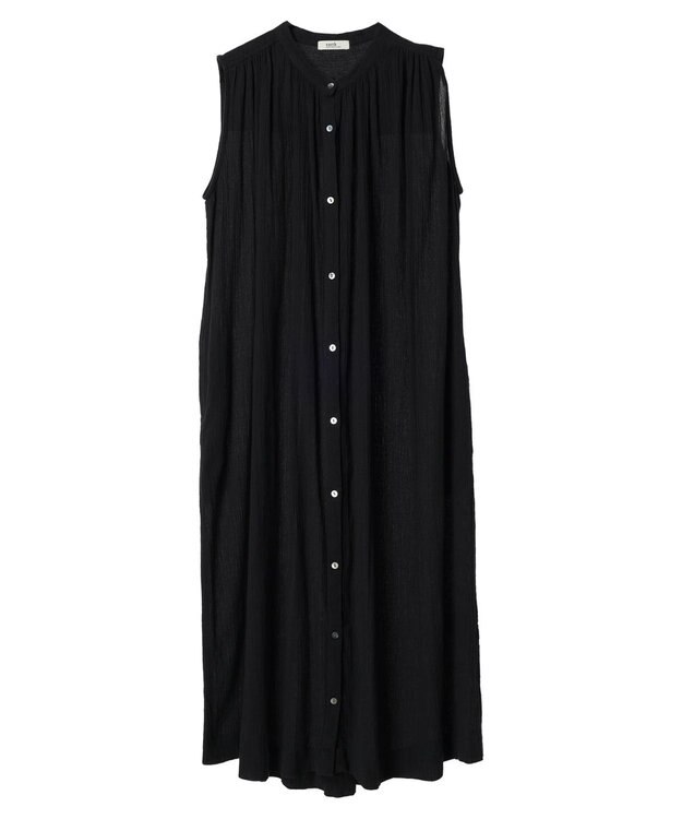 earth music&ecology 綿クレープワンピース（無地） Black