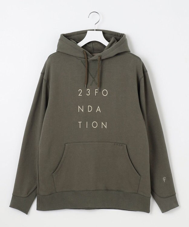 23区GOLF 【23Fondation/MEN】アスレジャー裏毛 フーディ カーキ系
