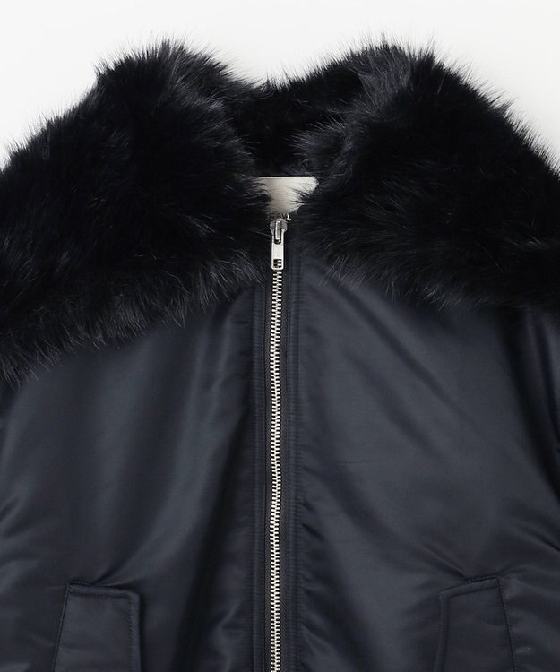 NAVE 【Nave】ファーカラーMA-1 ブラック系