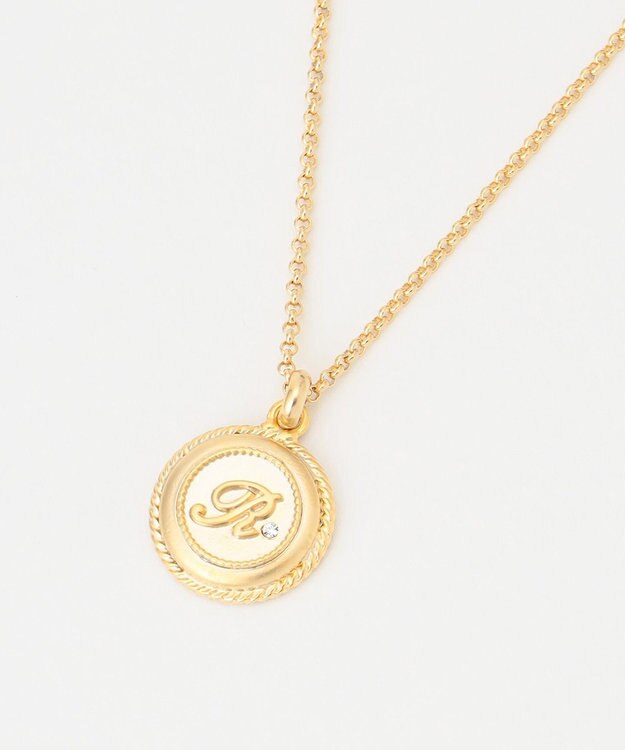 J.PRESS LADIES 【リバーシブル】イニシャルコイン ネックレス R