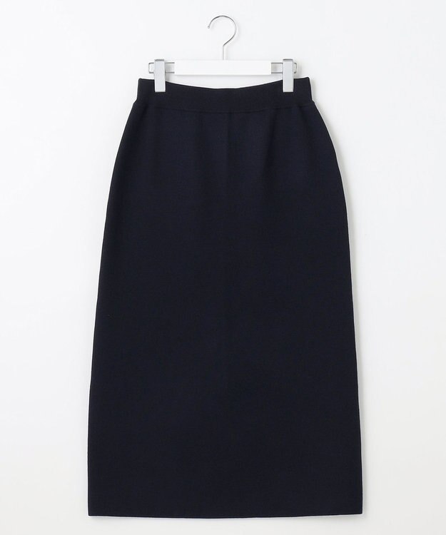自由区 S 【WEB&一部店舗限定】スムージーニット スカート ネイビー