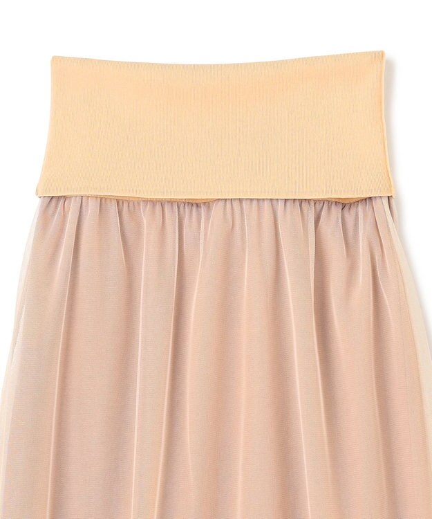 BEIGE， 【洗える】TAMARIX / ストレッチチュールIラインスカート Beige