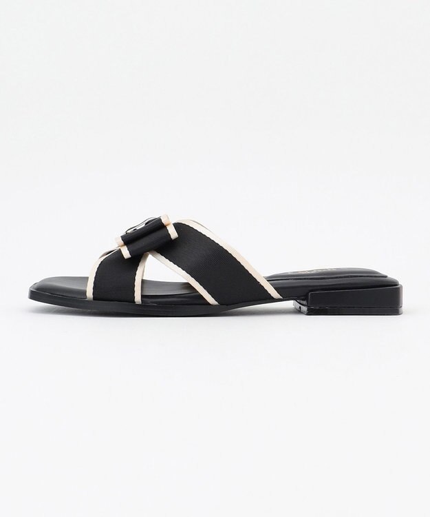 TOCCA BICOLOR RIBBON FLAT SANDALS サンダル ブラック系
