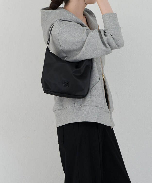 russet シンプルショルダーバッグ【クラウズナイロン】(CE-1467) Black