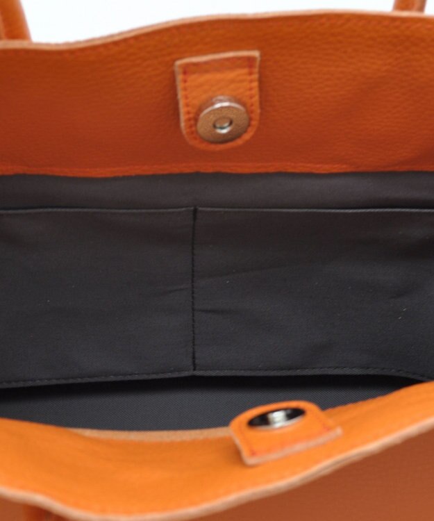 blancle シュリンクレザー ワイドボストン オレンジ