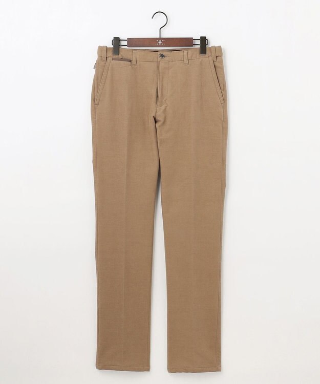 JOSEPH ABBOUD 【ウエストも伸びる！/2WAYストレッチ/暖かい/オーガニック】オーガニックコットン ウオーム パンツ キャメル系