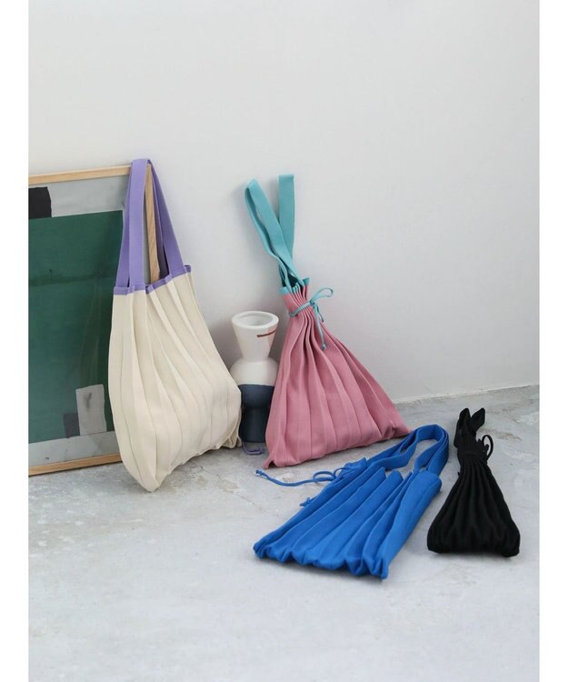 Green Parks ＯＴＯ．ＨＡ．プリーツニットバッグ Blue