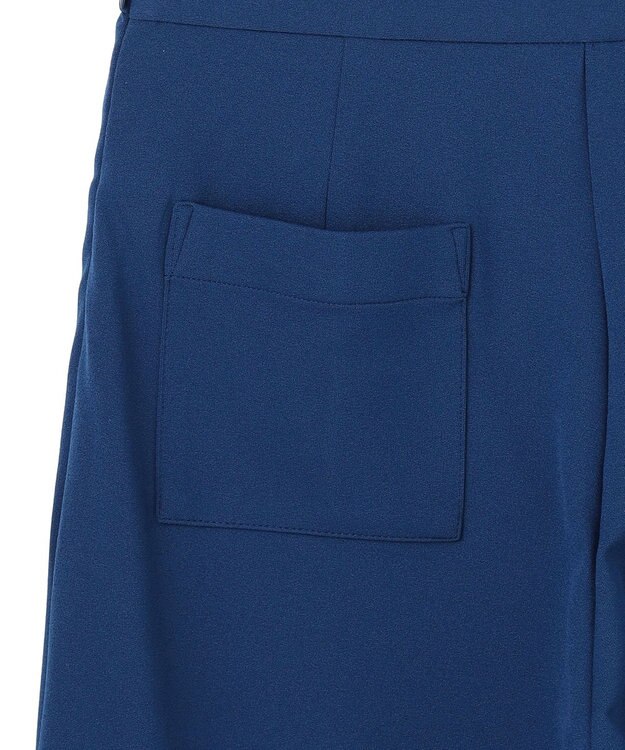 uncrave ジョーゼットダブルジャージー フレアパンツ ブルー