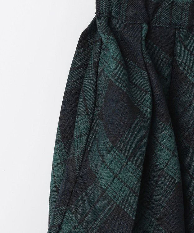 ANY KIDS チェックプリーツスカート グリーン系チェック