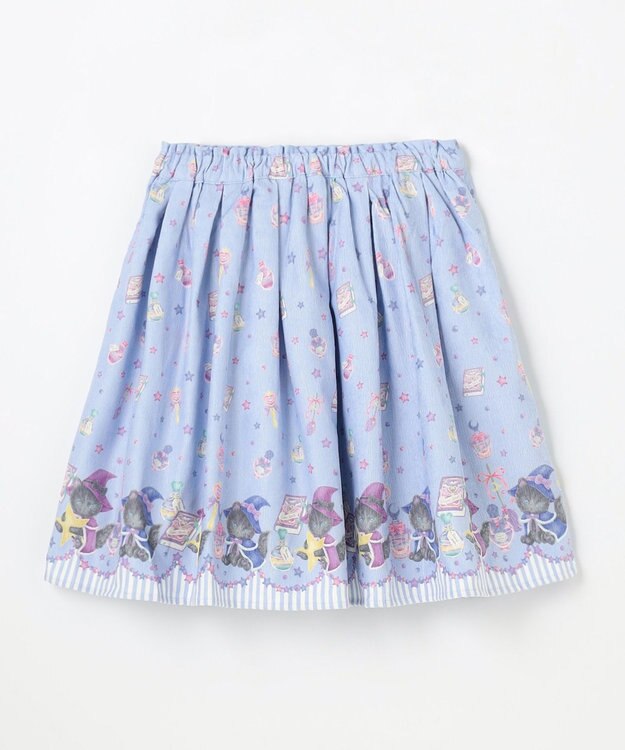 ANY KIDS マジカルキャットフレアスカート サックスブルー