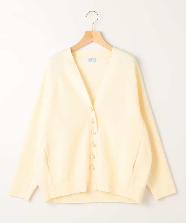 組曲 L 【人気商品が春カラーで登場！】スポンディッシュニット カーディガン アイボリー系