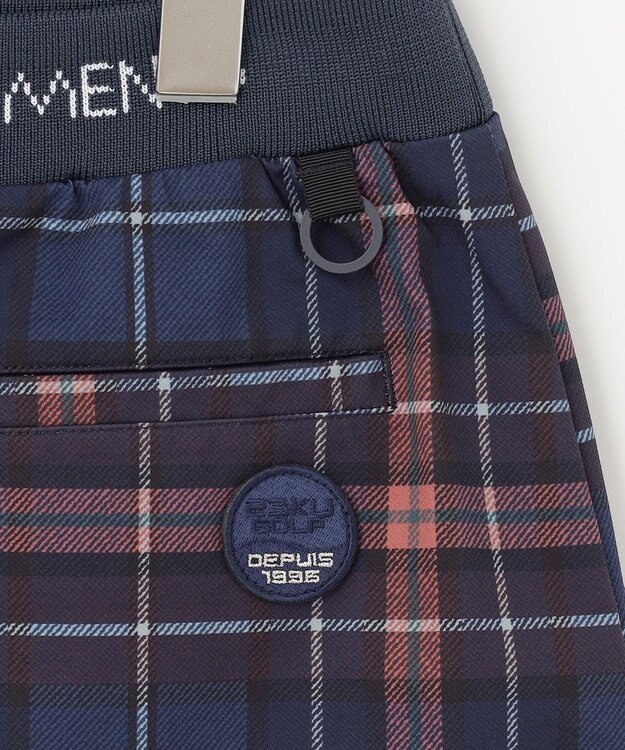 23区GOLF クラシカルで上品！【WOMEN】【ストレッチ・撥水】チェック柄 台形スカート ネイビー系3