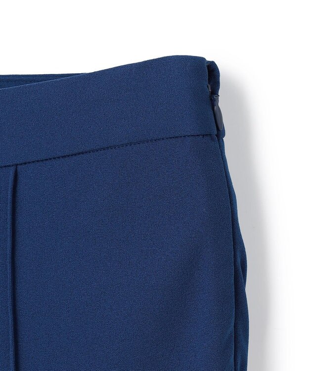 uncrave ジョーゼットダブルジャージー フレアパンツ ブルー