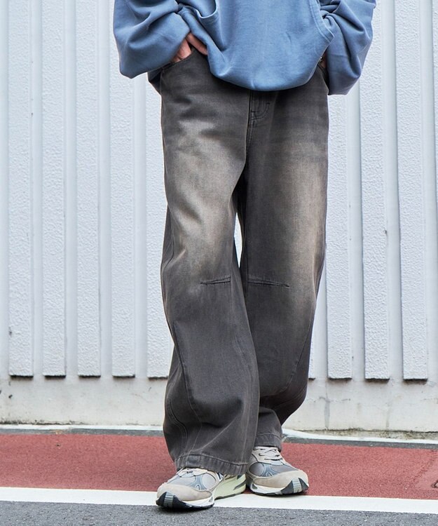 WEGO イージーバレルレッグデニムパンツ2 デニムブラックソノタ