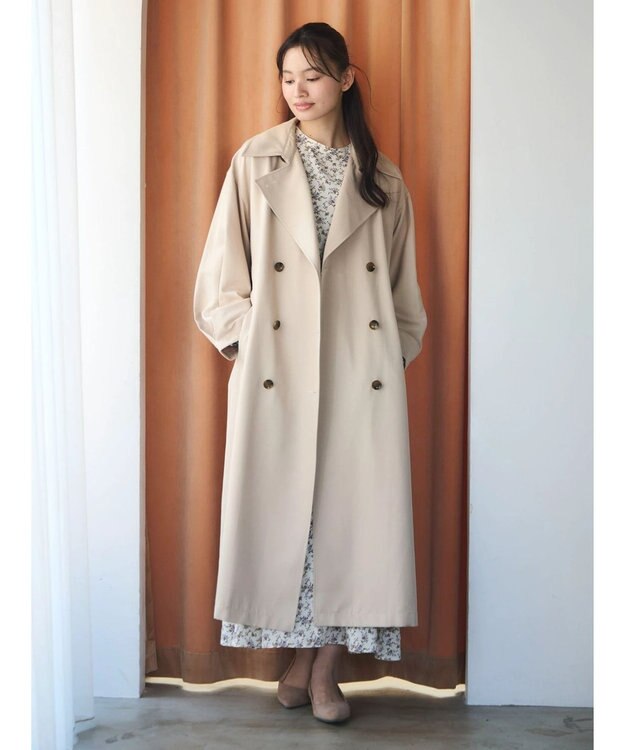 Green Parks ・ＥＬＥＮＣＡＲＥ　ＤＵＥ　コクーンスリーブトレンチコート Ivory