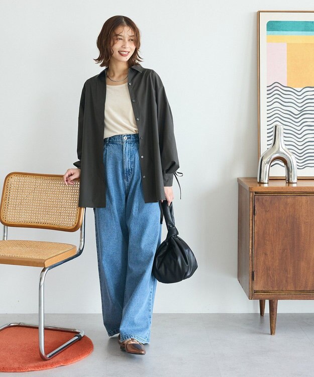 Green Parks ・ＳＵＧＡＲ　ＳＰＯＯＮ　デニムワイドパンツ Indigo