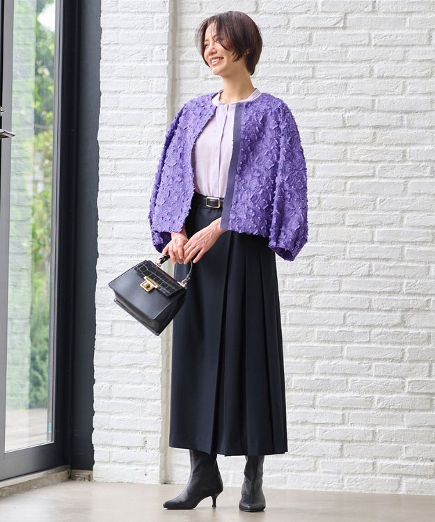 自由区 【洗える】エアーフロストタンブラー ブラウス パープル系