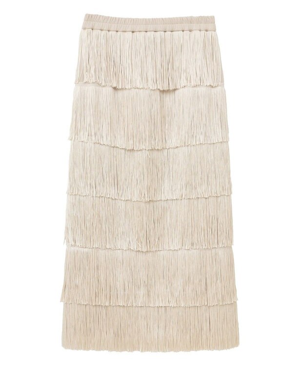 YECCA VECCA フリンジロングスカート Light Beige
