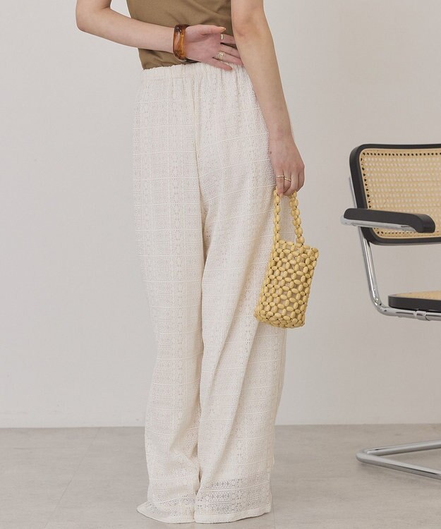 AMERICAN HOLIC サイドメローレースパンツ Ivory