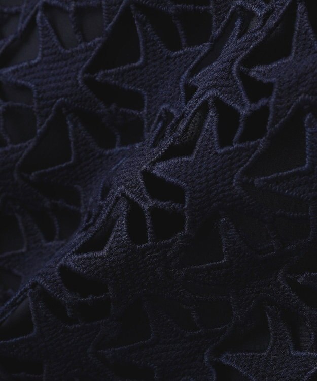 YECCA VECCA レースMIXレイヤードデザインシャツ Stripe Blue