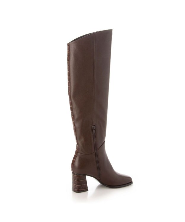 MODE ET JACOMO <MODE ET JACOMO>バック切り替えスクエアトゥロングブーツ ブラウン