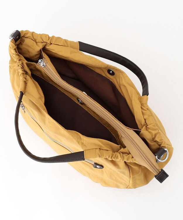 Y'SACCS 【Y’SACCS vous et】サイドギャザー2WAYトート Mサイズ マスタード