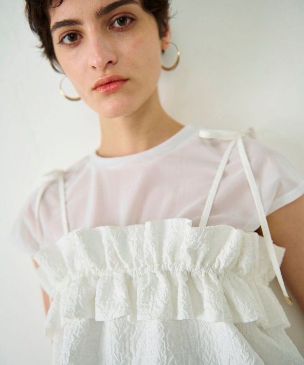 GRACE CONTINENTAL ビスチェチュールトップ ホワイト