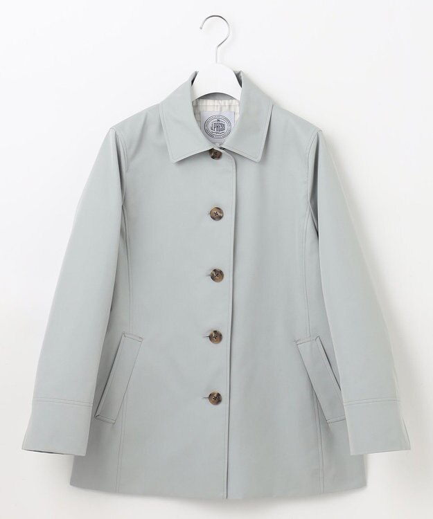 J.PRESS LADIES 【WEB限定カラーあり・撥水】80/2 T/C ツイル ステンカラー ショートコート スカイブルー系