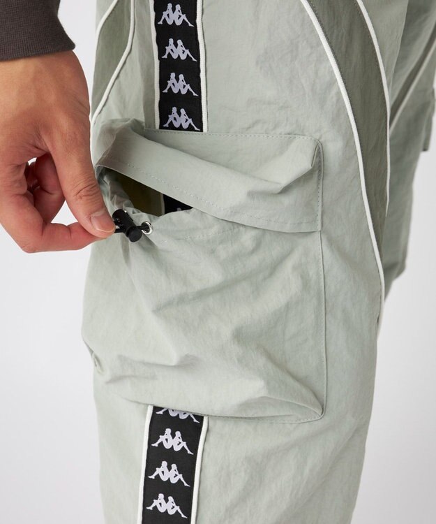 OP／FILA 【Kappa】ワイドシルエット バンダトラックパンツ グレー