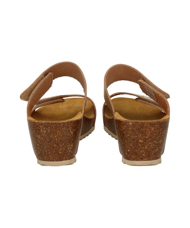 INTER-CHAUSSURES 【Marila】ダブルベルトフットベッドサンダル ゴールド