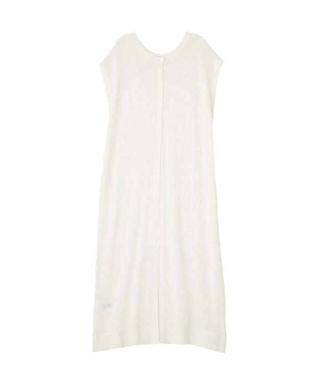 Green Parks 前後２ＷＡＹレイヤーニットワンピース White