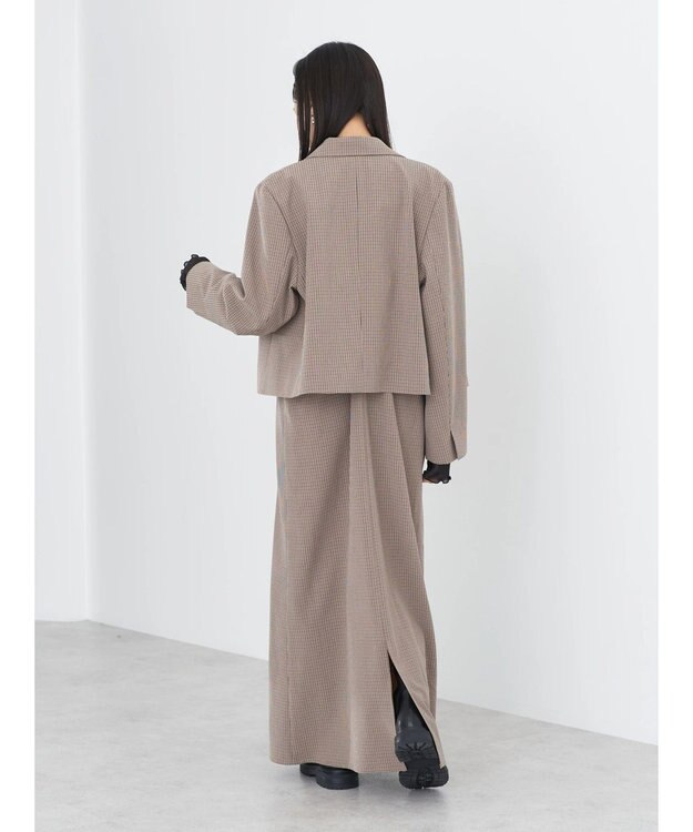 earth music&ecology ショートテーラードジャケット Check