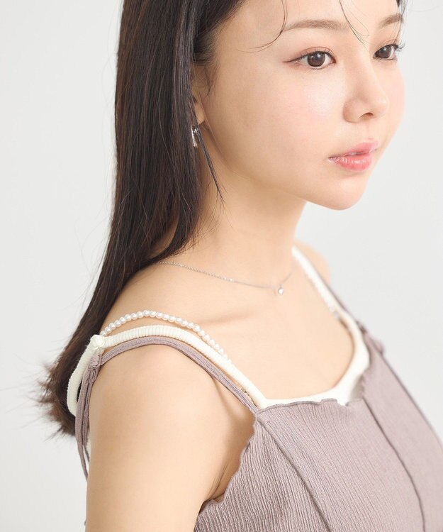 earth music&ecology パールストラップキャミソール Ivory