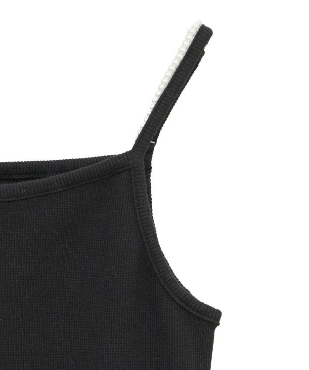 earth music&ecology パールストラップキャミソール Black