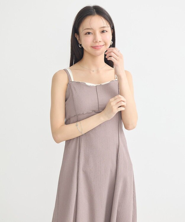 earth music&ecology パールストラップキャミソール Ivory