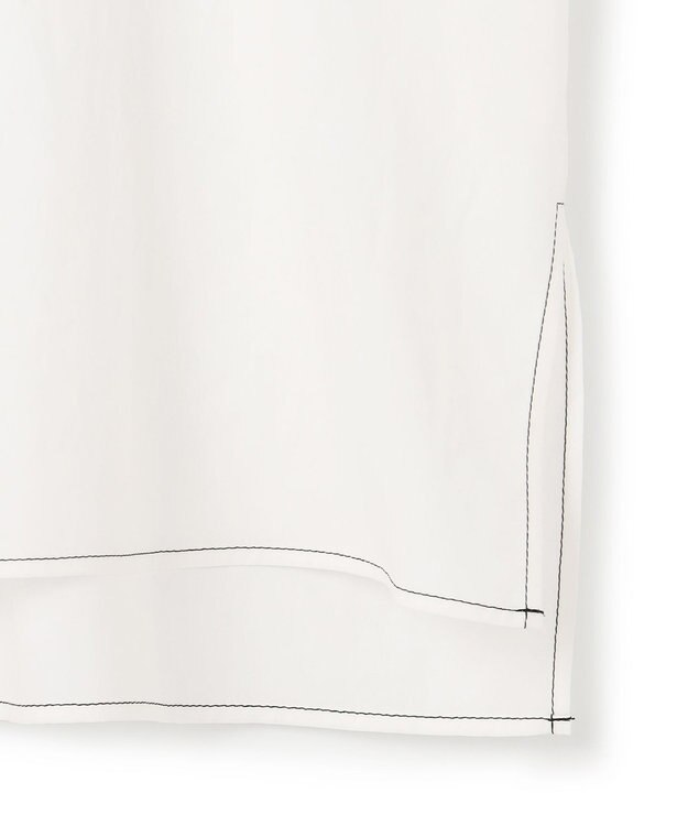 BEIGE， AXI / 刺繍ステッチ ドルマンスタンドブラウス Ecru