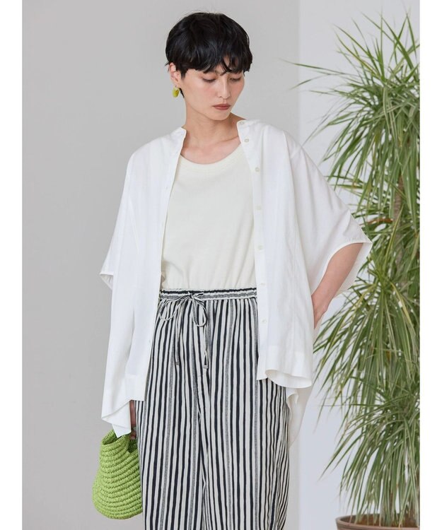 AMERICAN HOLIC 接触冷感ポンチョフレンチスリーブシャツ Off White