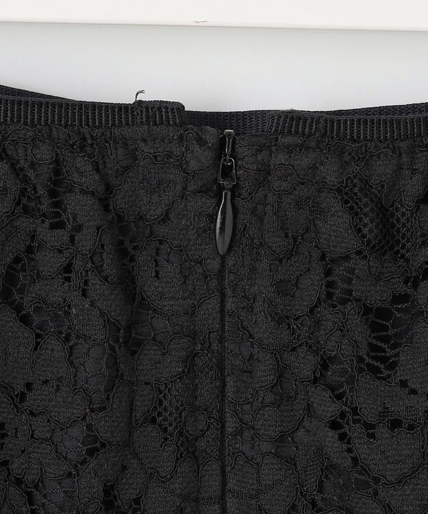 値下げ　  ブラックレース　22cm 4枚セット セットアップ対応・洗える】フルールスカラレース スカート / 自由区 S