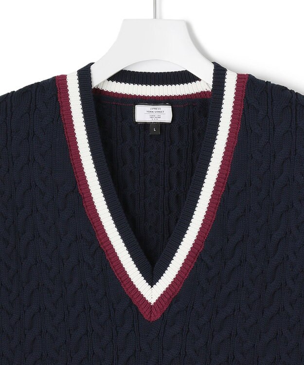 J.PRESS YORK STREET 【UNISEX】チルデンニットベスト ネイビー系