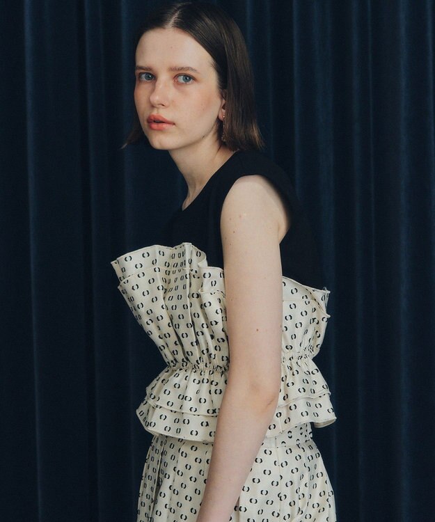 YECCA VECCA ビスチェドッキングブラウス Dot