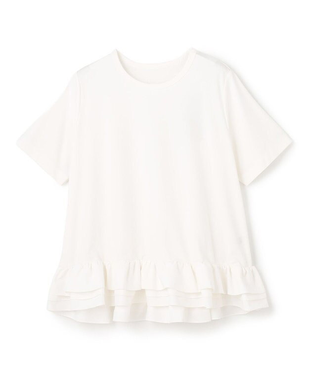 UNFILO BEAUTY FORM-T フリルヘム Tシャツ オフ