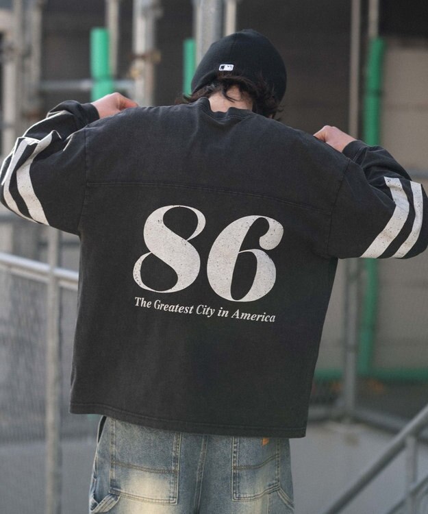 WEGO 【ユニセックス着用ITEM】ナンバリングT（長袖） ブラック