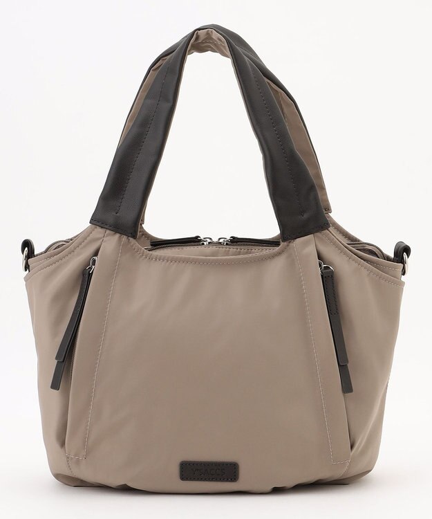 Y'SACCS ふんわりラウンド2WAYトート Sサイズ グレージュ