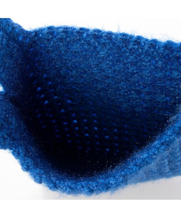 UNBILLION カシュカシュ cachecache / 柄編みニットショッパーバッグ ブルー