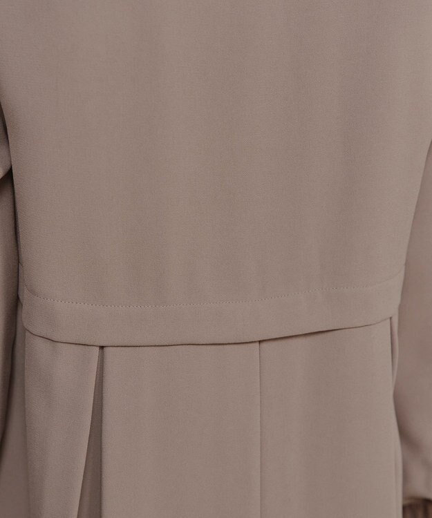 Tiaclasse 【洗える】バックプリーツパフスリーブコート ベージュ